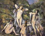 Paul Cezanne Bath four women who oil on canvas